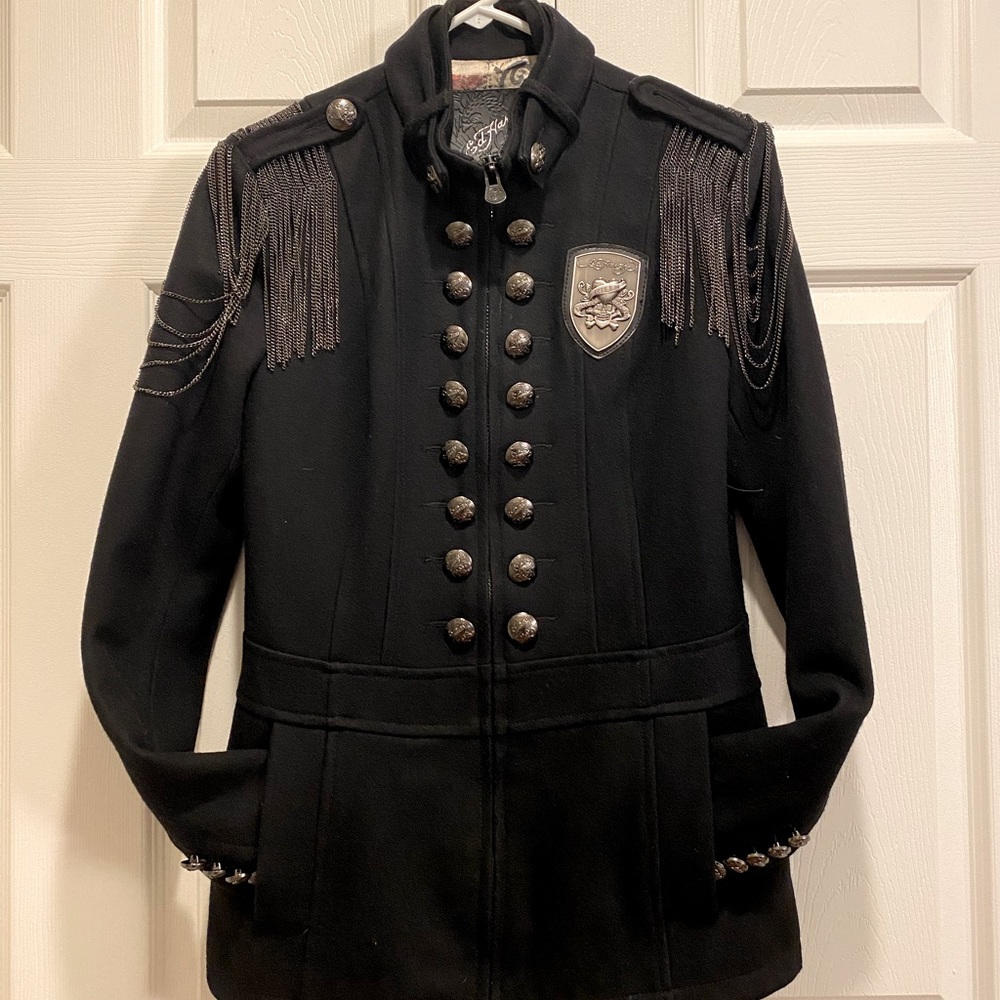 Ed Hardy military style coat - Picture 3 of 13